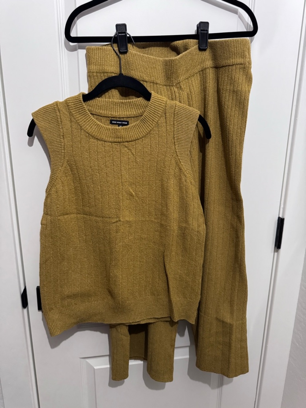 Who What Wear Ribbed Knit Sweater in mustard yellow